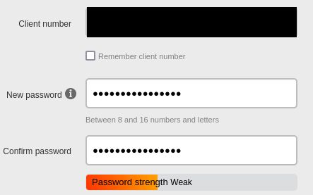 NetBank (Commonwealth Bank of Australia) bad password rule screenshot