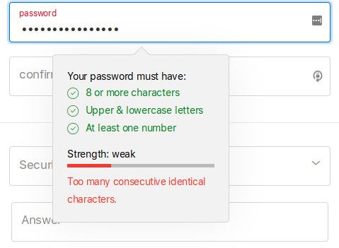 Apple bad password rule screenshot