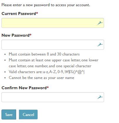 Rushmore Loan Management Services bad password rule screenshot