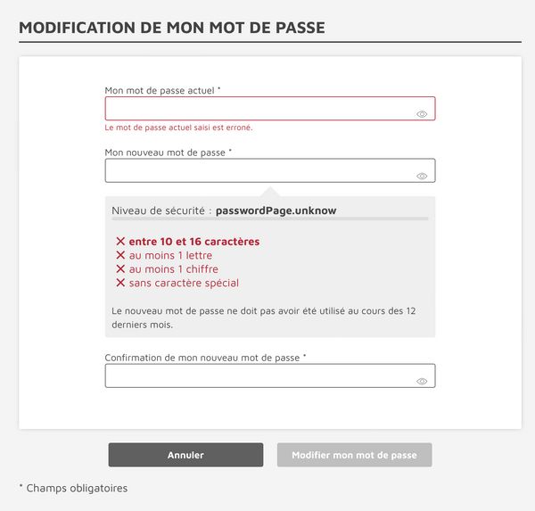 Crédit Mutuel de Bretagne bad password rule screenshot
